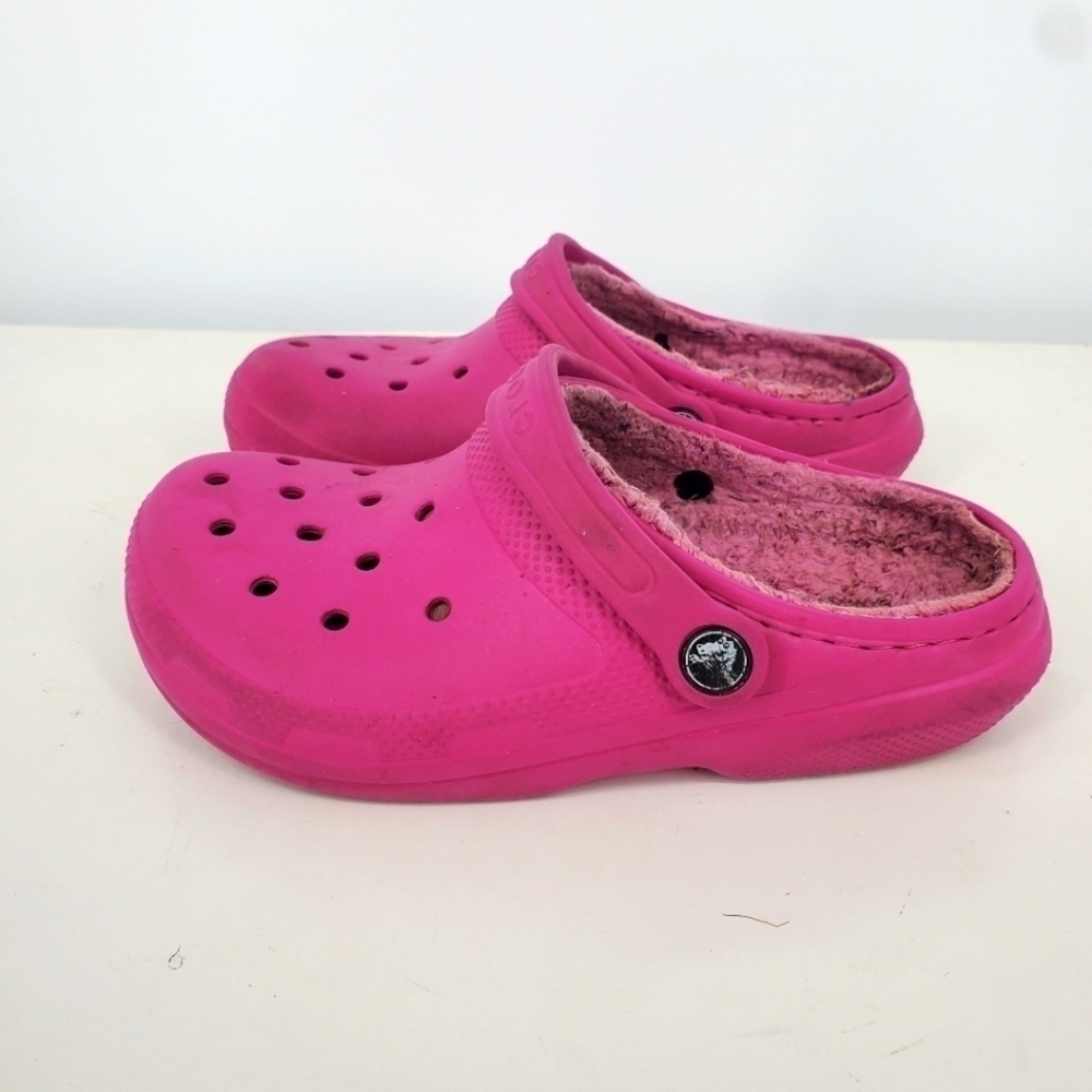 Crocs Classic Fleece Lined Clogs Size 4 Men 6 Women Shoes Rose Pink